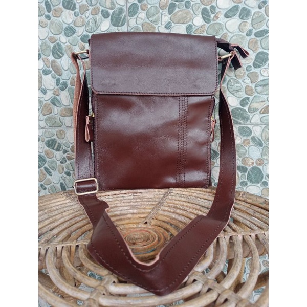 Tas selempang/tas kulit asli/tas cowok