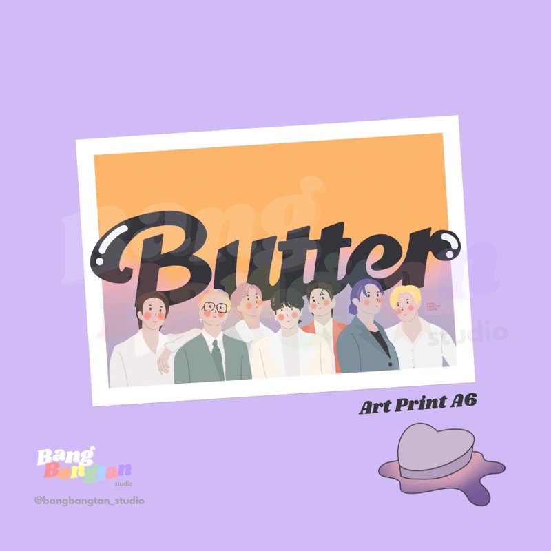 BTS Butter Art Print Fanart Kpop