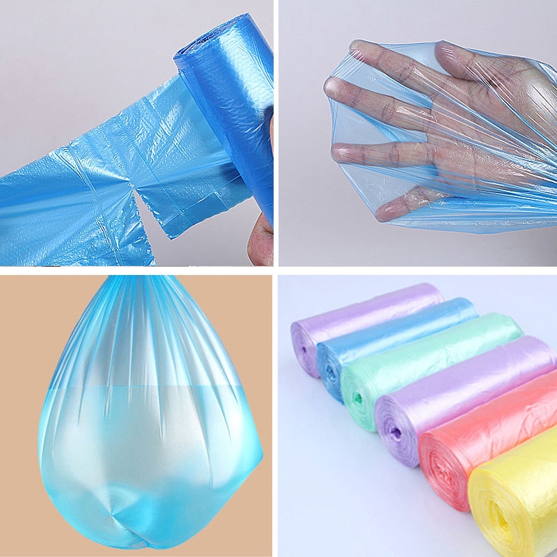 1Roll (30/20 Pcs）Thick Plastic Garbage Bags/Colorful Convenient Cleaning Waste Bag/Pet Stool Disposal Pick Up Plastic Trash Bags/ Home Household Kitchen Bedroom Living Room Waste Storage Bags