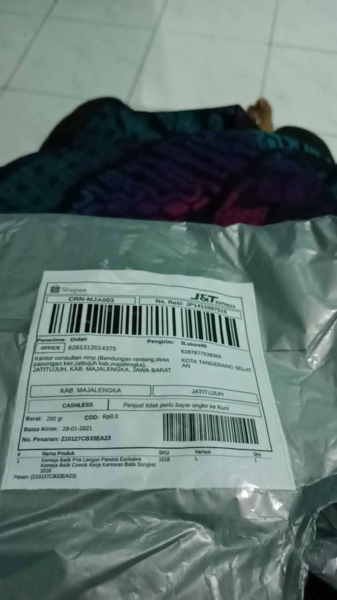 Kemeja Batik Pria Lengan Pendek Exclusive Kemeja Batik Cowok Kerja Kantoran Batik Songket 1018