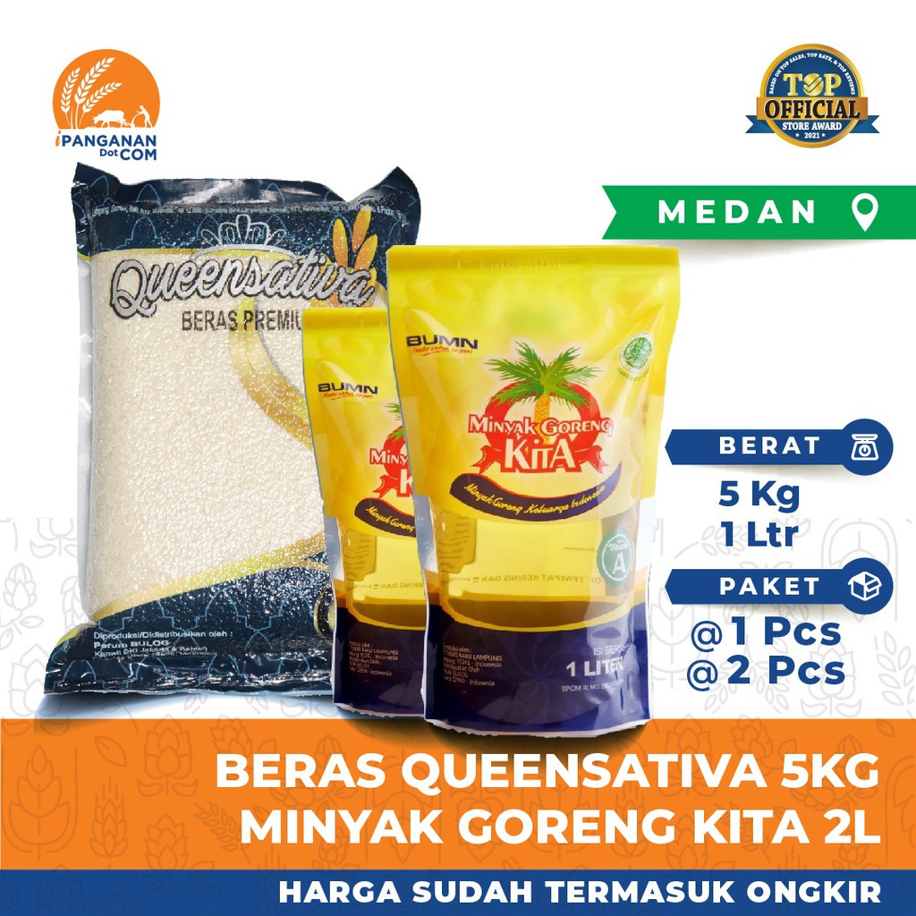 

Paket Sembako iPanganan A - Beras & Minyak Goreng (Harga + Ongkir) - MDN