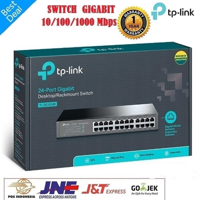 Tp-Link TL-SG1024D Pure-Gigabit Switch 24-Port Gigabit Desktop Switch