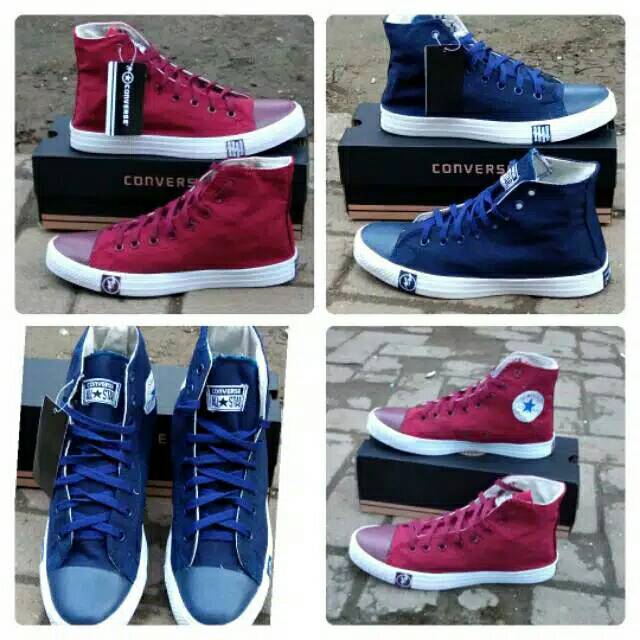 Sepatu Boot Convers Flash Murah Grade Ori Kanvas Hitam