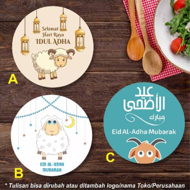

Hang Tag Kartu label stiker Hadiah Parcel Idul Adha hari raya qurban utk label kemasan daging