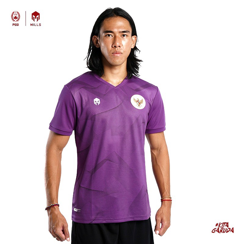 JERSEY TIMNAS GARUDA INDONESIA 2020 MILLS 1013GR BAJU LATIHAN TIMNAS TRAINING JERSEY TIMNAS PURPLE