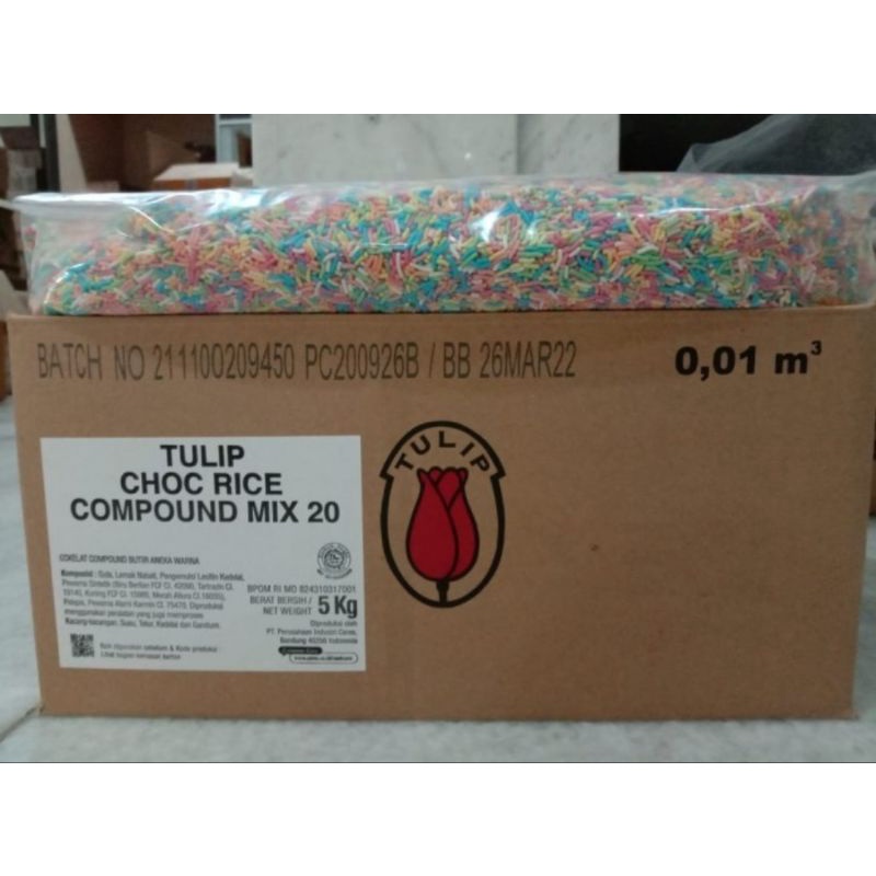 

tulip mesis chocorice mix 250gr repack rainbow