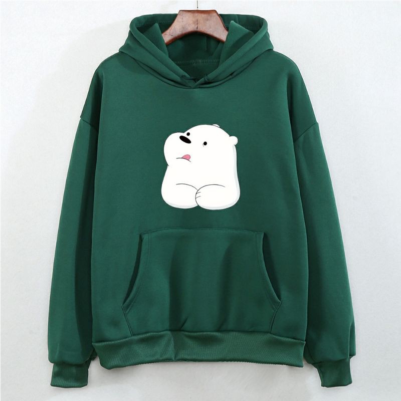 S - XXXXXL(6XL) Hoodie Bear ICE BEAR Cute BIGSIZE Jaket Sweater Cartoon Lucu We Bare Bears Panda Beruang Pria Wanita JUMBO