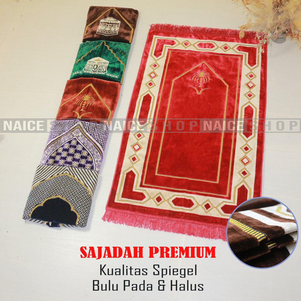 Sajadah Turki Bulu Tebal Premium bahan bludru lembut