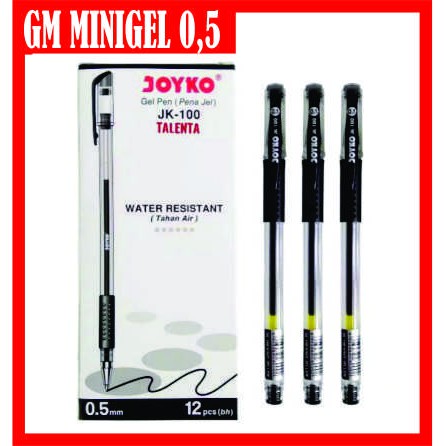 

Gel Pen / Pulpen / Pena Joyko JK-100 / 0.5 mm per PCS - Hitam