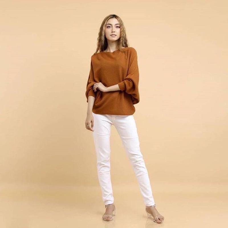 LASPERAL BATWING BLOUSE RAJUT | lasperal fashion wanita premium