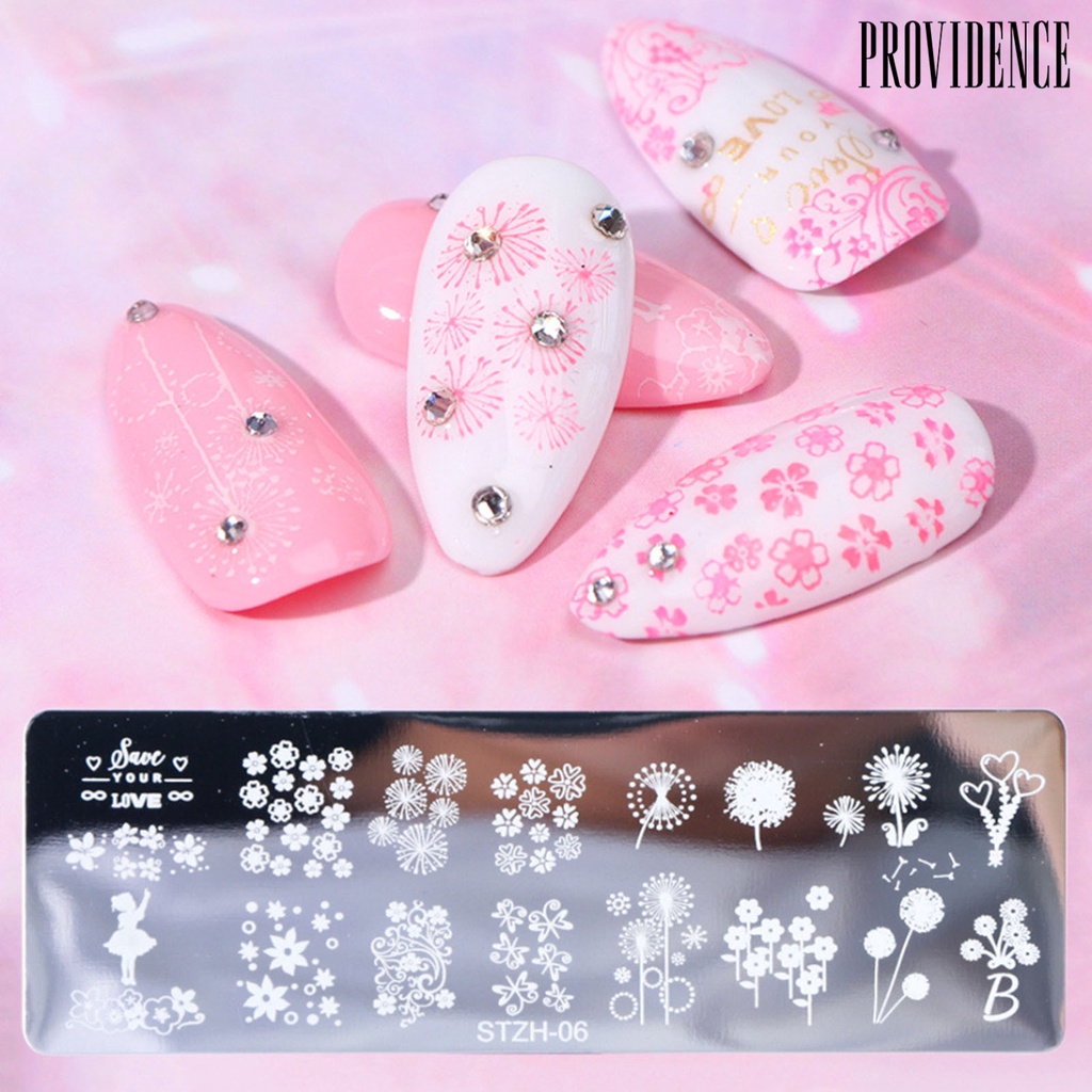 Providence 1Set Nail Stamping Plate Exquisite Pattern Shiny Effect DIY Nail Transfer Print Template for Makeup