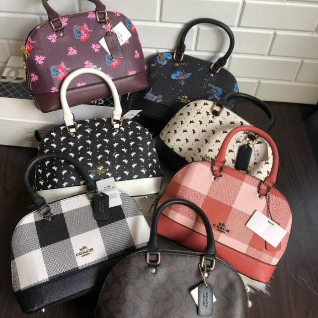 Coach alma handbag / coach alma sierra top handle / coach alma buffalo plaid bag / tas coach