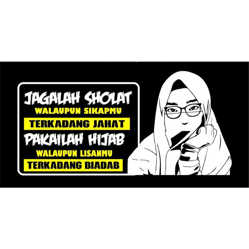 STICKER KATA KATA BIJAK UNTUK KACA PINTU MOBIL/TRUCK