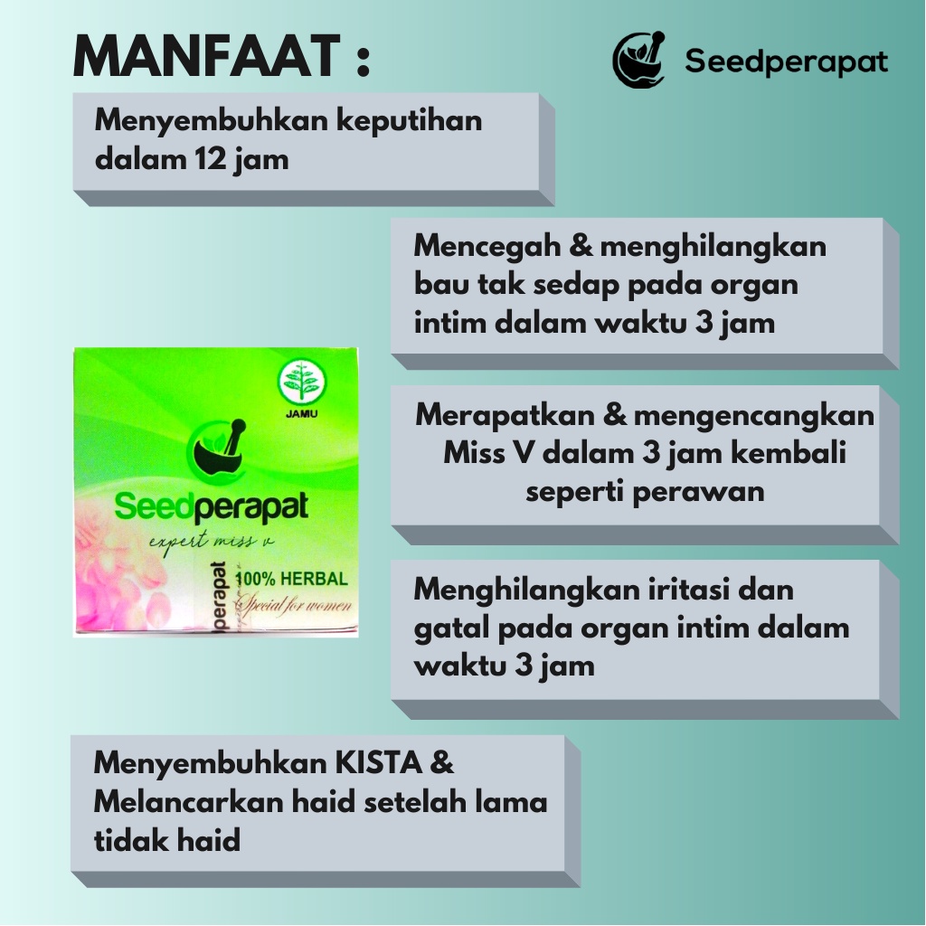 SEED PERAPAT Obat Perapat Miss V Kewanitaan Pembersih Kewanitaan Jamu Kewanitaan Merapatkan Miss V J