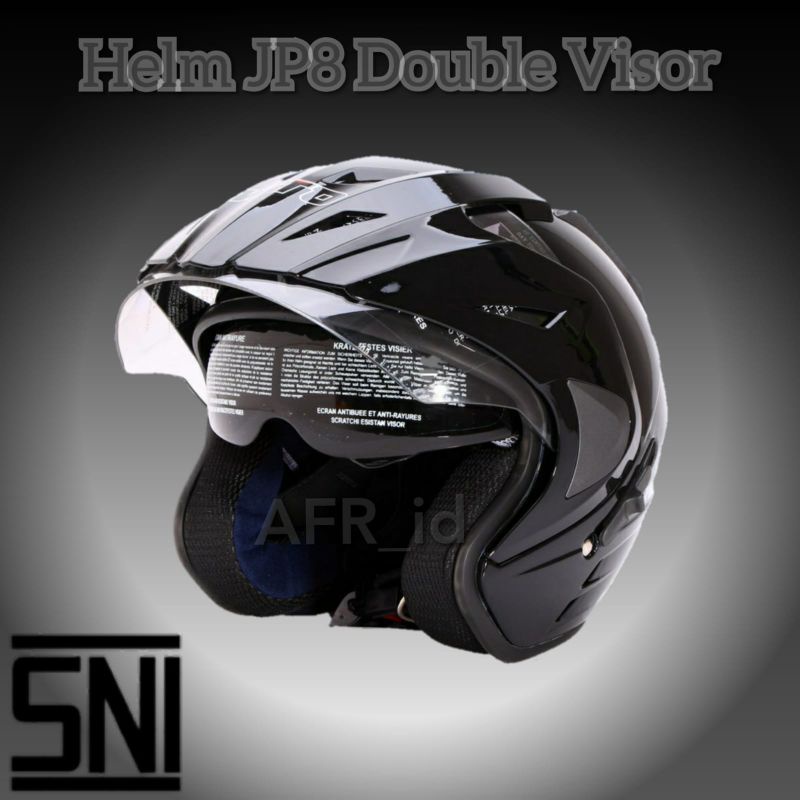 (Promo)Helm INK Super Double Dobel Visor Helem Topi 2 kaca Murah Pria Wanita Dewasa SNI