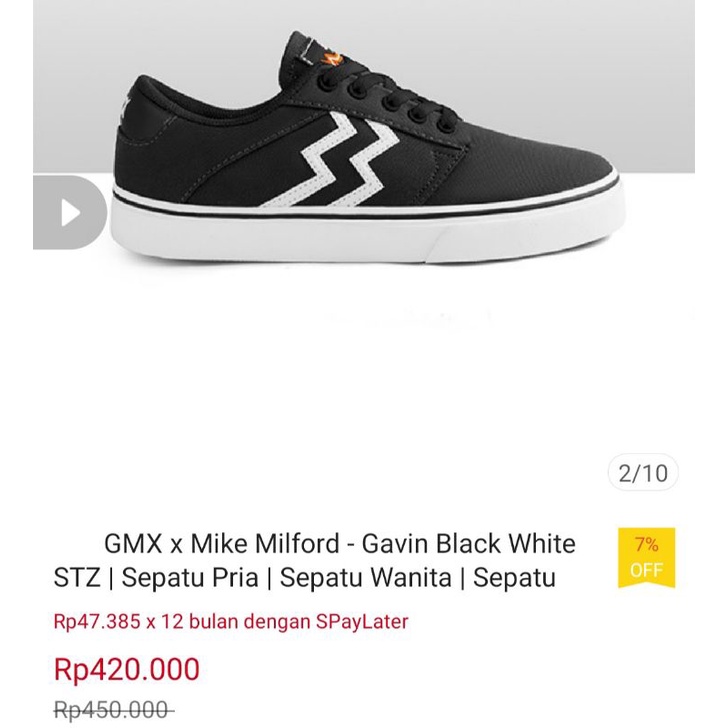 GMX x Mike Milford - Gavin Black White STZ | Sepatu Pria | Wanita | Unisex