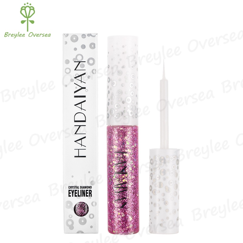 【Baru】HANDAIYAN New 12 color diamond glitter liquid eyeliner, durable, waterproof, shimmery glitter makeup, beauty tools