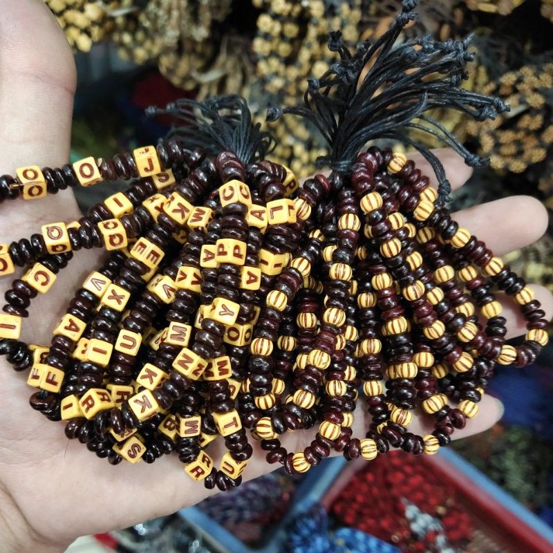 Grosir!!!!!! Gelang Tangan Kayu Kerajinan Tangan Rumahan lusinan isi 12pcs