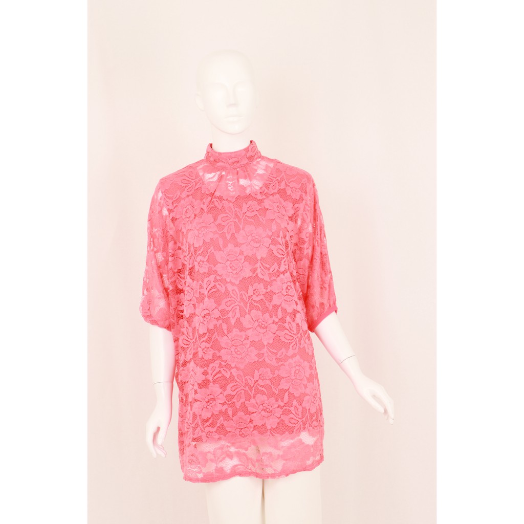 ICONS DOLMAN S/ LACE BLOUSE WANITA KOREA CANTIK ELEGAN MODERN BLIC3915BB