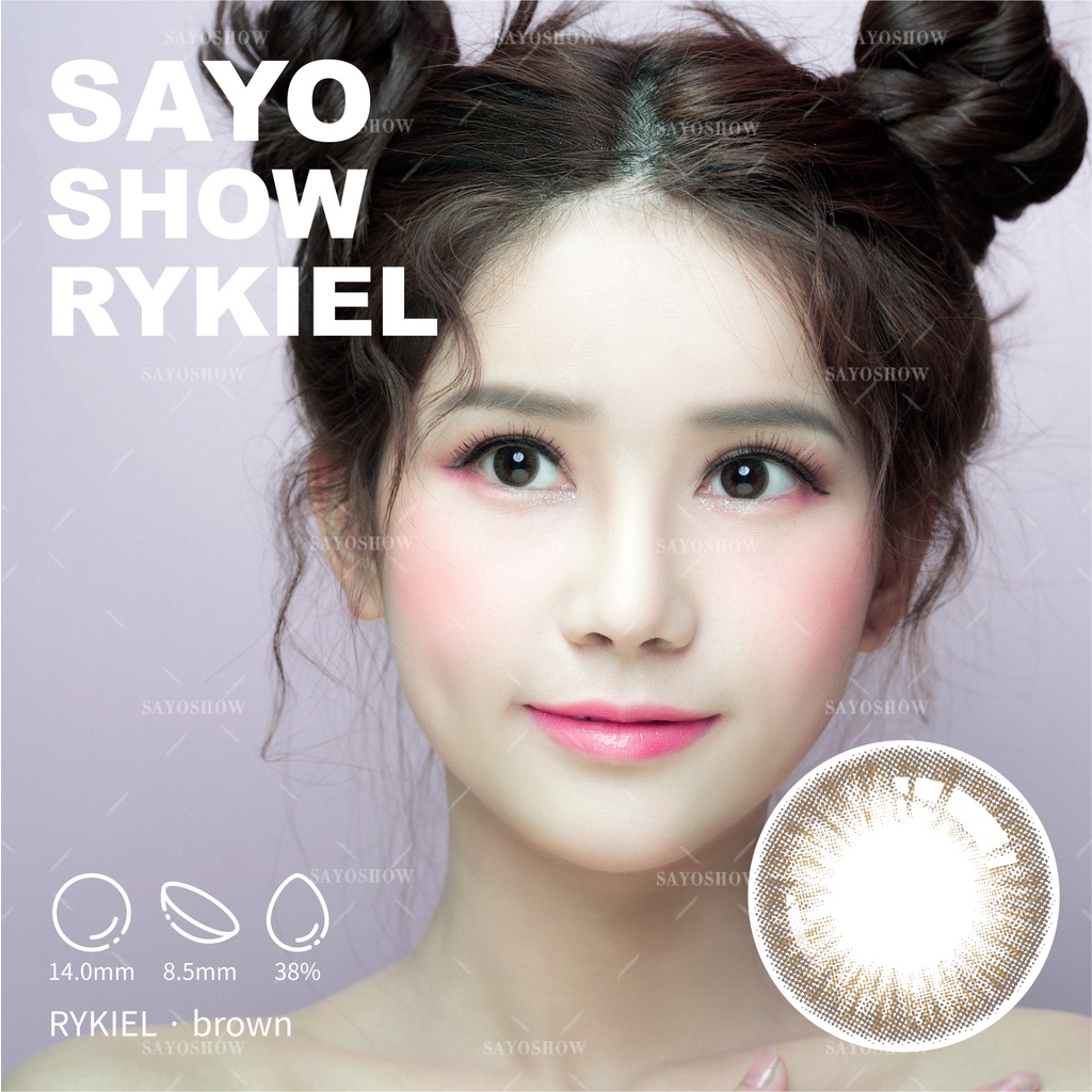 SAYOSHOW 1 PCS/SEBELAH MATA ( HANYA 1 PCS ) - Softlens RYKIEL Normal, Minus  1.00 S/D-8.00 (14 mm)