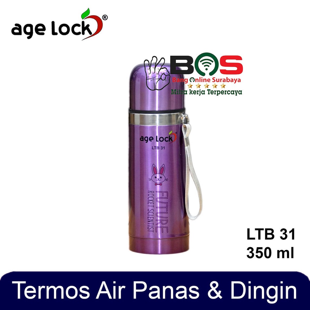 Thermos Air Dingin Panas 350 ML Botol Minum Stainless Steel Age Lock LTB-31