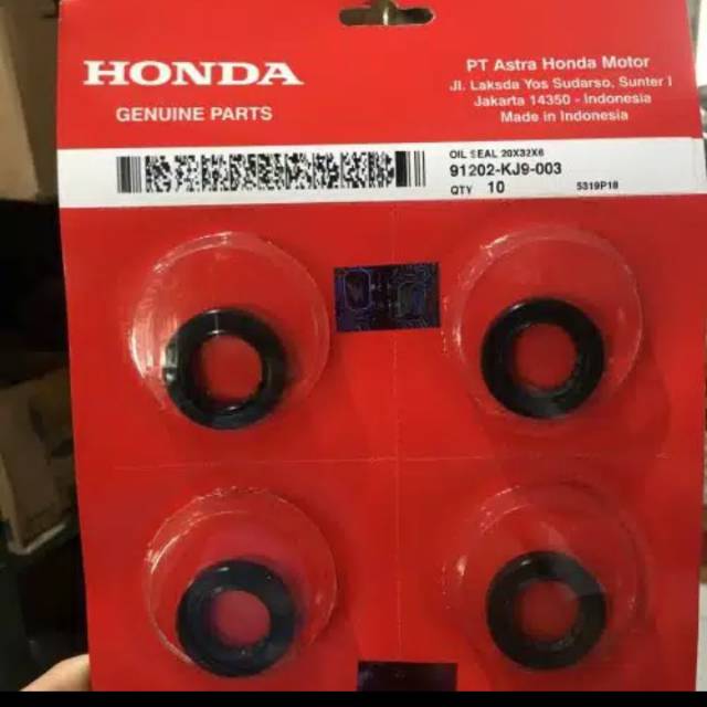 SEAL AS PULY 91202-KJ9-003 HGP 100% ORI OIL SEAL 20X32X6 GARDAN CVT BELAKANG BEAT VARIO SCOOPY 91202