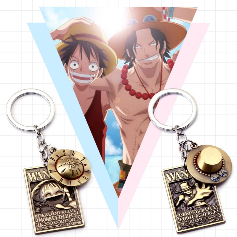 Gantungan Kunci Desain Anime One Piece Luffy Bahan Jerami Untuk Koleksi Penggemar