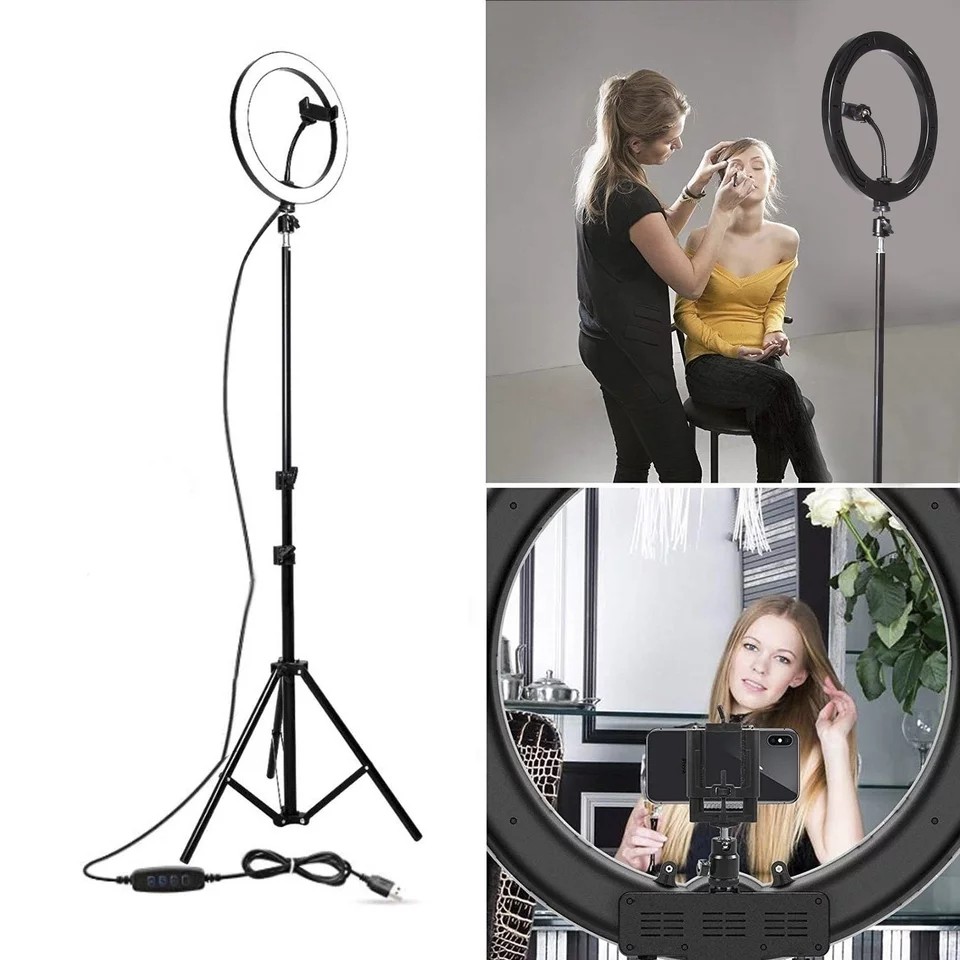 [RO ACC]  RING LIGHT STAND 26CM TRIPOD 2.1M SELFIE VLOGGER YOUTUBE