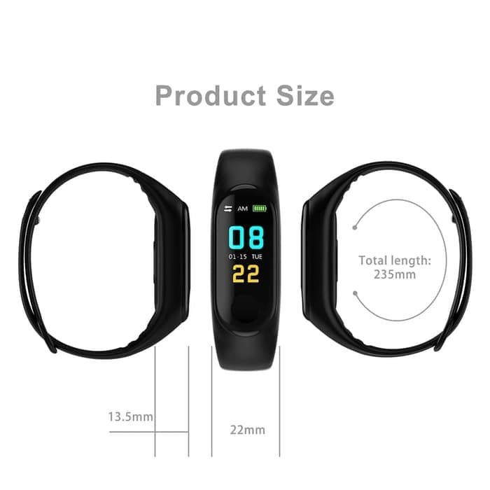 Intelligence Health Bracelet M3 smart watch Jam Tangan