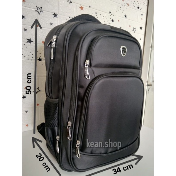 POLO GIVES 20 Inch Tas Ransel Jumbo Pria Ransel Kerja Polo Original Import + Usb Port + raincover