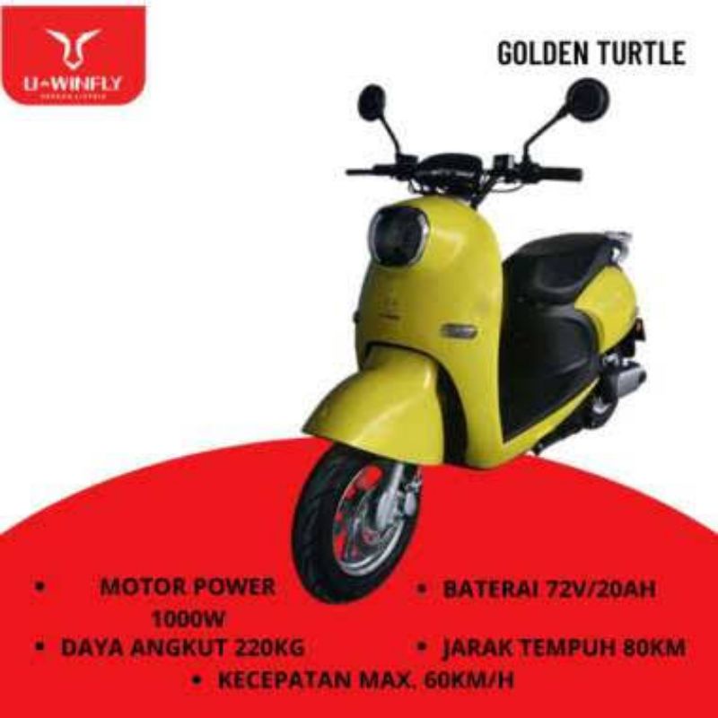 Sepeda Motor Listrik Vespa Uwinfly U Winfly Golden Turtle Goldenturtle
