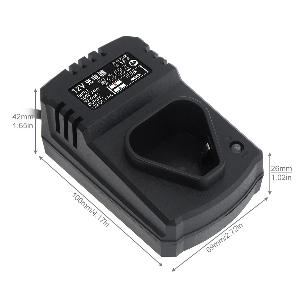 100cm DC 12V Adaptor Charger Bor Elektrik Dapat Dicharge