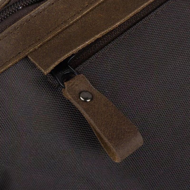 PUSIILL - Tas Salempang Pinggang Pria Kulit | Selempang Kulit Sapi Asli Kombinasi Cordura Anti Air