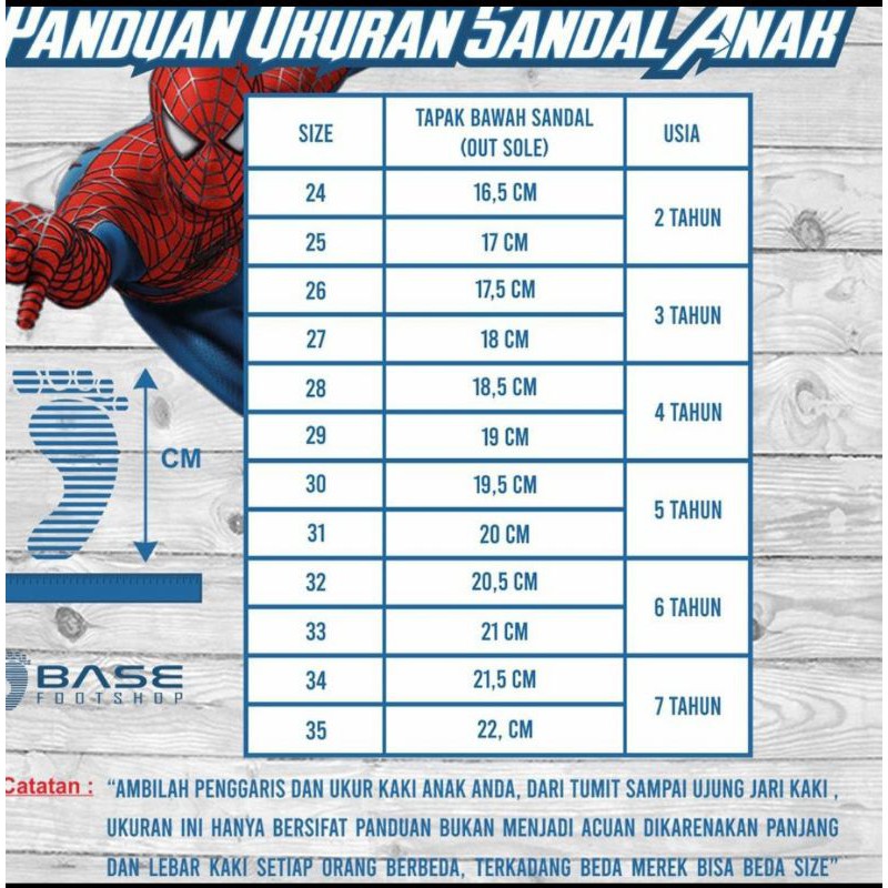 SANDAL ANAK LAKI AVENGERS