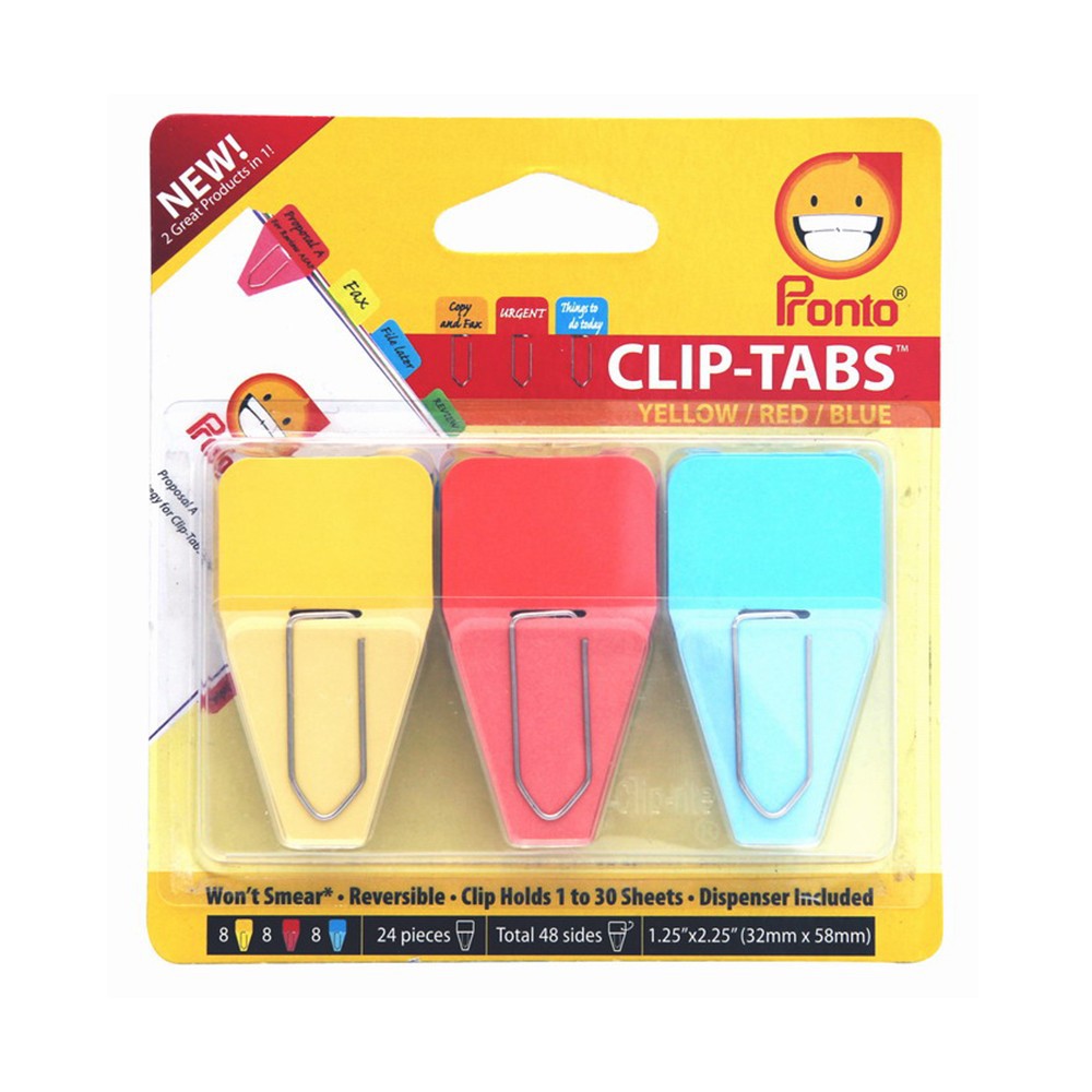 

Pronto Clip Tab - 8sht/color (3 colors)