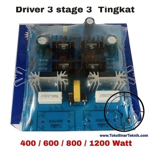 Kit Super Driver Power Amplifier Mono 3 Stage 3 Tingkat System 400-1200W PCB Fiber TR TIP 2955-3055 BL-151