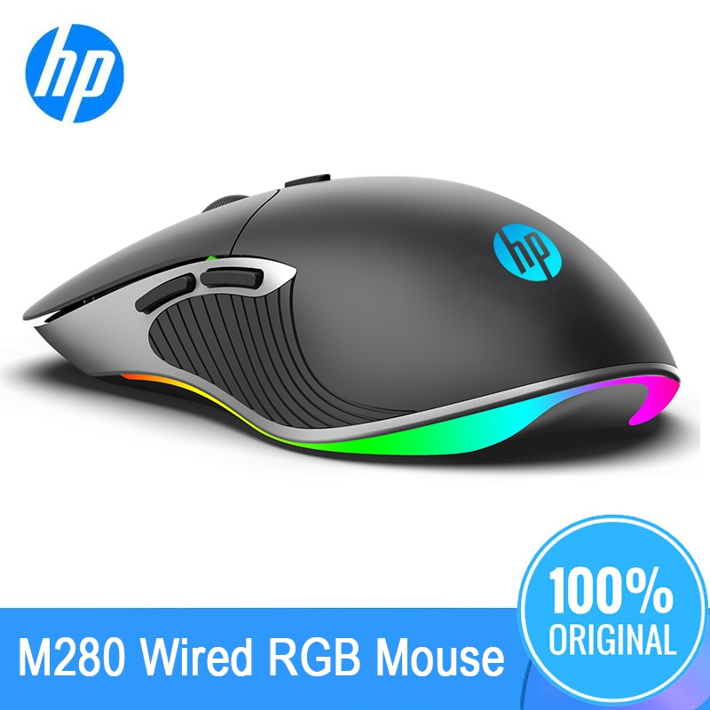 HP Genius Gaming Mouse M280 6400 dpi Mouse Led Wired Colorful Mice Ergonomic Gamer Mouse