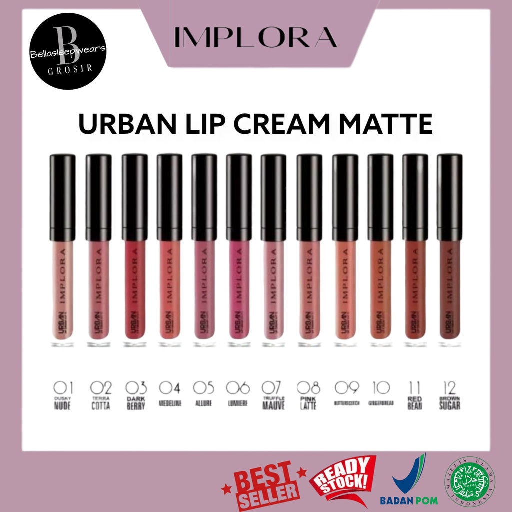 [ IMPLORA ] LIPSTICK URBAN LIP CREAM MATTE ORIGINAL BPOM | IMPLORA Urban LipCream Matte