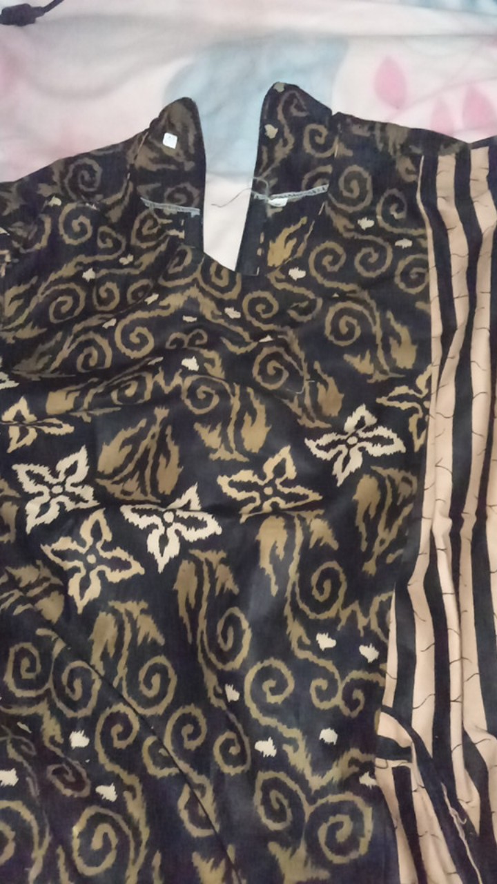 Baju Tunik Batik Fashion Atasan Tunik Cewek Kantor Outer Solo Td 178