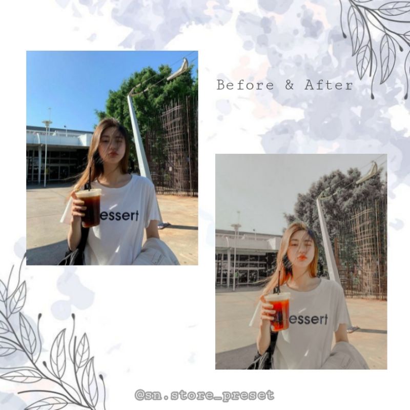 PRESET LIGHTROOM KOREAN KREME SELFIE For IOS &amp; Android (strong peach vibes)