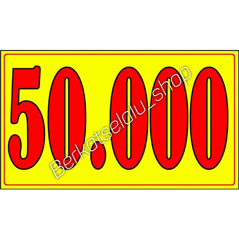 

nominal harga 50000 untuk di toko pakaian