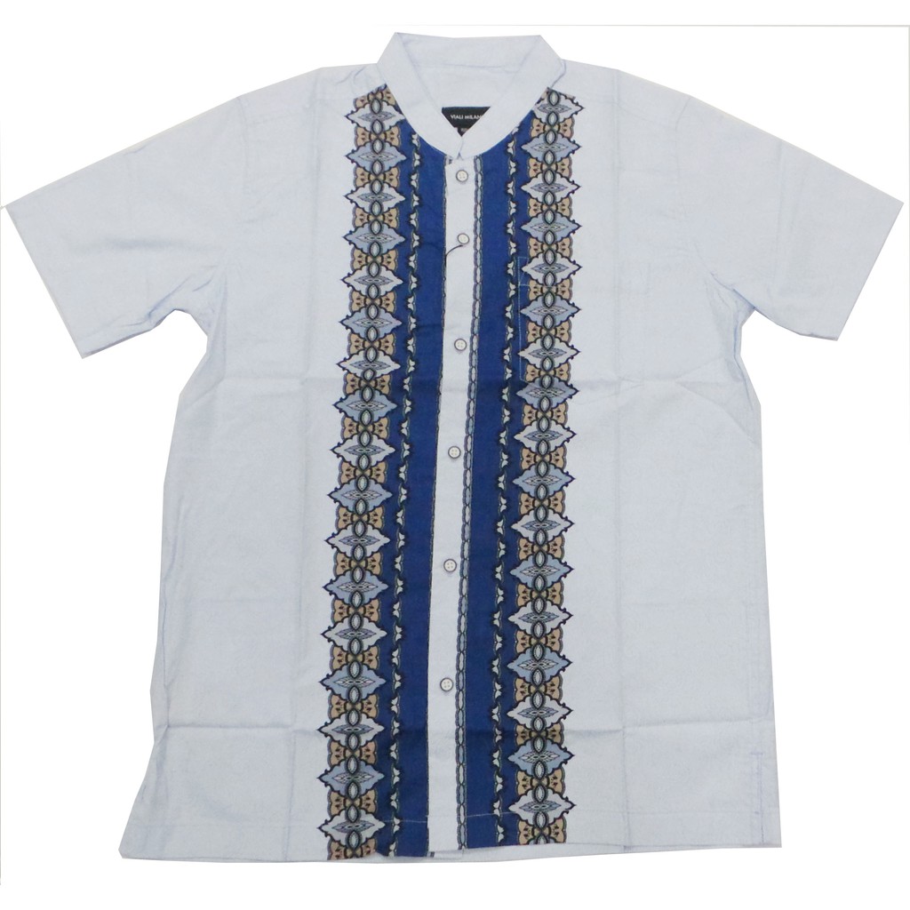 Viali Milano Koko Pria Lengan Pendek Blue