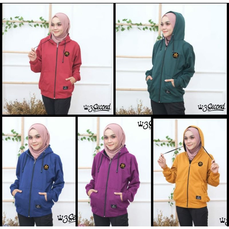 Jaket Wanita/Hoodie/3Second/Jaket Hoodie/Erigo