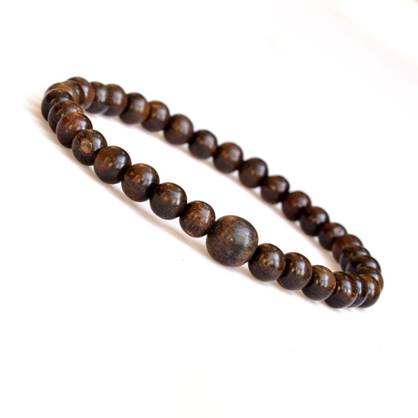 Gelang Tasbih Kayu Gaharu Kualiatas Super Tali karet elastis