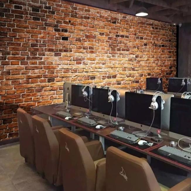 [PRODUK QL0FQ] Wallpaper 3D Foam Batu Bata corak 70X77 Wall Sticker Interior RUMAH - Bata ZT316, 3mm