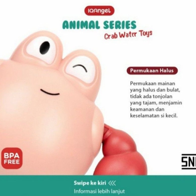 IQ ANGEL Crab Water Toy Mainan Mandi Anak Baby Toys SNI Toy Animal