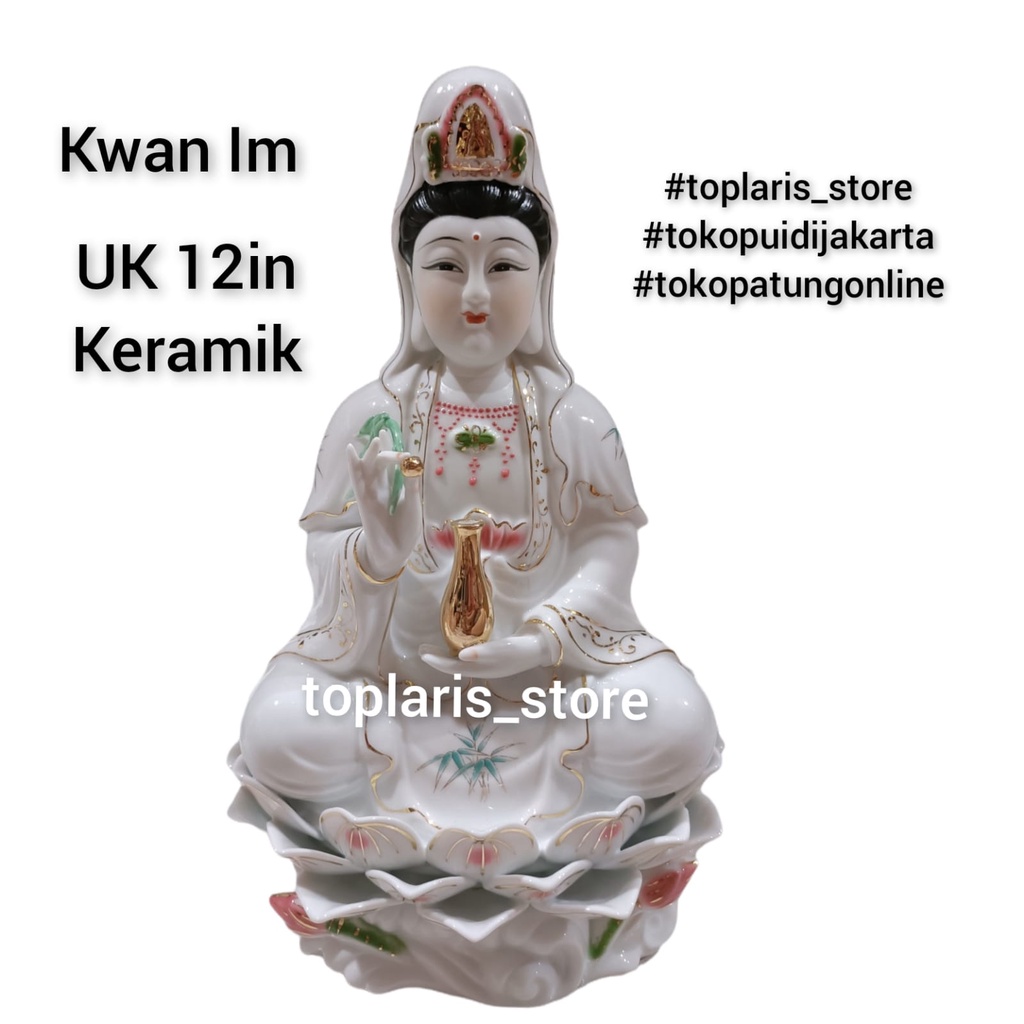 Patung KWAN IM keramik uk12in 022