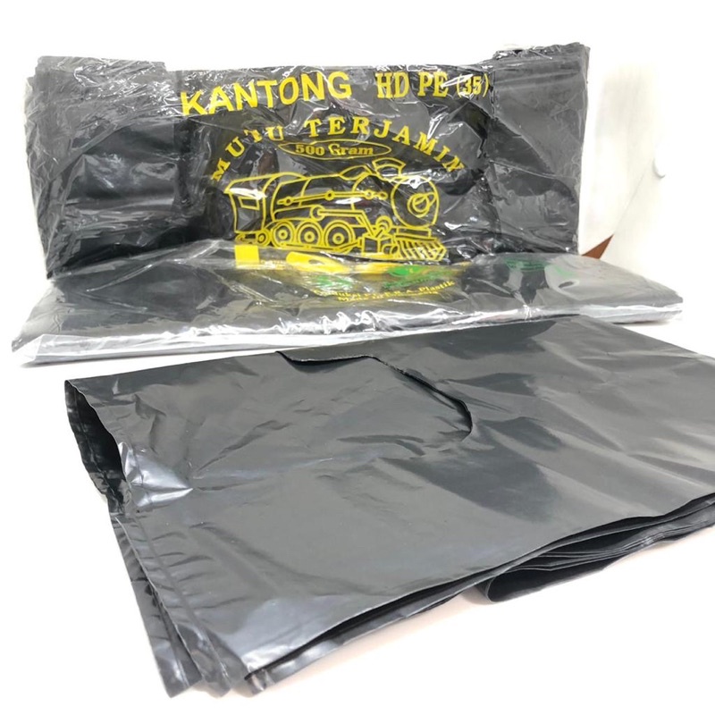 KANTONG PLASTIK KRESEK LOCO HITAM UKURAN 35 40 50 PROMO SEN