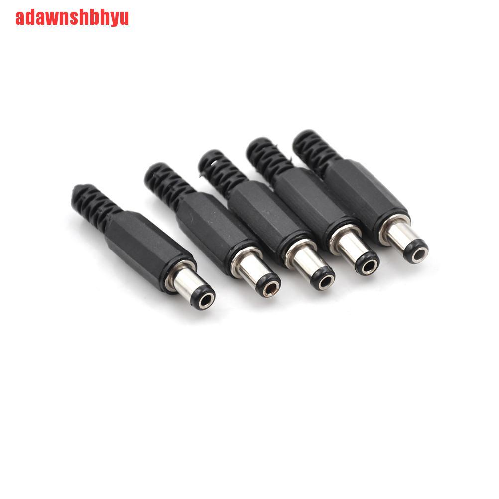 (Adawnshbhyu) 10pcs Adapter Konektor Soket Jack Female+Male Ukuran 5.5x