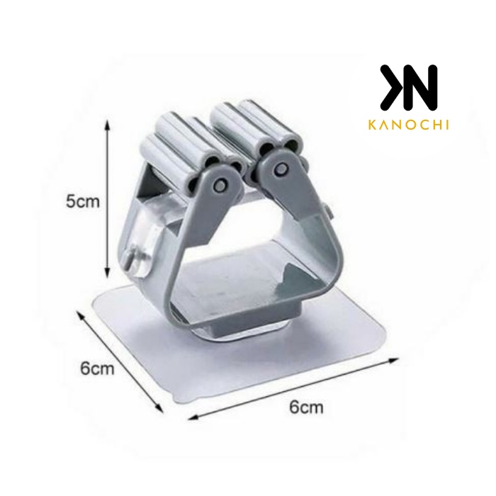 Gantungan hook tempel gagang sapu kain pel dinding clip holder pengait